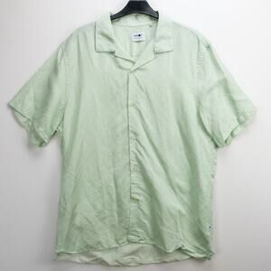 NN07 No Nationality Short Sleeve Shirt Men’s XXL Green Geometric Button Up